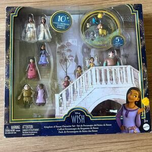 Disney Wish Kingdom of Rosas Character Small Doll Set, Mini Posable Dolls New